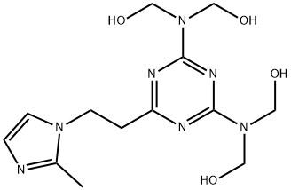 [[6-[2-(2-Methyl-1H-imidazol-1-yl)ethyl]-1,3,5-triazine-2,4-diyl]dinitrilo]tetrakismethanol结构式