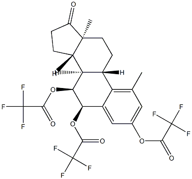 1-Methyl-3,6α,7α-tris(trifluoroacetyloxy)-1,3,5(10)-estratrien-17-one结构式