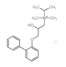 1-Propanaminium,3-([1,1'-biphenyl]-2-yloxy)-2-hydroxy-N,N-dimethyl-N-(1-methylethyl)-, chloride(1:1) structure