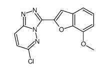 6-chloro-3-(7-methoxy-1-benzofuran-2-yl)-[1,2,4]triazolo[4,3-b]pyridazine结构式