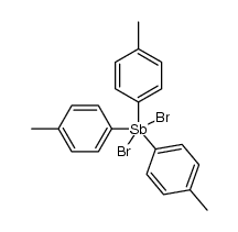 tris(p-methylphenyl)antimony dibromide Structure