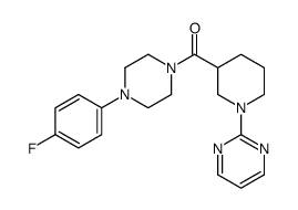 Piperazine, 1-(4-fluorophenyl)-4-[[1-(2-pyrimidinyl)-3-piperidinyl]carbonyl]- (9CI) structure