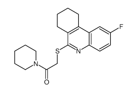 Piperidine, 1-[[(2-fluoro-7,8,9,10-tetrahydro-6-phenanthridinyl)thio]acetyl]- (9CI) picture