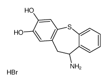 6-amino-5,6-dihydrobenzo[b][1]benzothiepine-2,3-diol,hydrobromide Structure