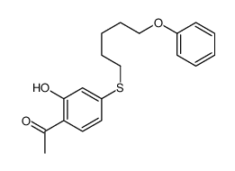 1-[2-hydroxy-4-(5-phenoxypentylsulfanyl)phenyl]ethanone Structure