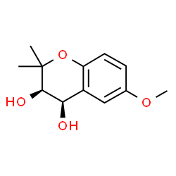 2H-1-Benzopyran-3,4-diol, 3,4-dihydro-6-methoxy-2,2-dimethyl-, (3R,4R)- (9CI) picture