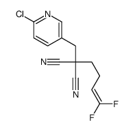 2-[(6-chloropyridin-3-yl)methyl]-2-(4,4-difluorobut-3-enyl)propanedinitrile结构式