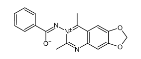 7-benzoylamino-6,8-dimethyl-[1,3]dioxolo[4,5-g]quinazolinium betaine结构式