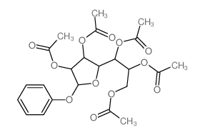 D-glycero-D-gulo-Heptofuranoside,phenyl, pentaacetate, a- (8CI) structure