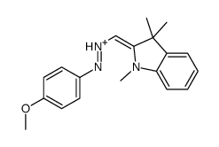 4-methoxy-N-[(1,3,3-trimethylindol-1-ium-2-yl)methylideneamino]aniline结构式