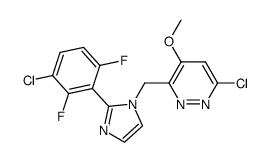 6-Chloro-3-[2-(3-chloro-2,6-difluoro-phenyl)-imidazol-1-ylmethyl]-4-methoxy-pyridazine Structure