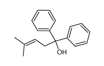 4-methyl-1,1-diphenylpent-3-en-1-ol结构式