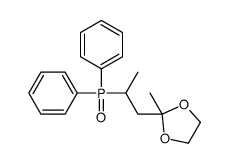 2-(2-diphenylphosphorylpropyl)-2-methyl-1,3-dioxolane结构式