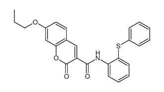 2-oxo-N-(2-phenylsulfanylphenyl)-7-propoxychromene-3-carboxamide结构式