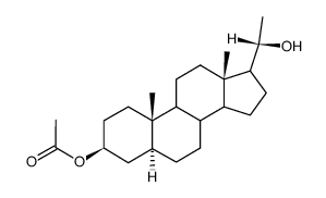 20α-Hydroxy-3β-acetoxy-5α-pregnan Structure