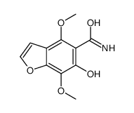 6-hydroxy-4,7-dimethoxy-1-benzofuran-5-carboxamide结构式