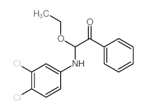 Ethanone,2-[(3,4-dichlorophenyl)amino]-2-ethoxy-1-phenyl- Structure