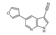 5-(3-Furyl)-1H-pyrrolo[2,3-b]pyridine-3-carbonitrile结构式