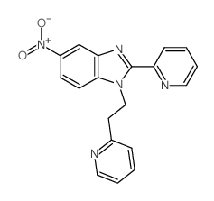 5-nitro-2-pyridin-2-yl-1-(2-pyridin-2-ylethyl)benzoimidazole structure