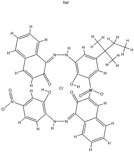 sodium [1-[(2-hydroxy-3-nitro-5-tert-pentylphenyl)azo]-2-naphtholato(2-)][1-[(2-hydroxy-4-nitrophenyl)azo]-2-naphtholato(2-)]chromate(1-)结构式