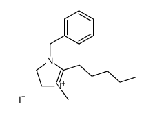 1-benzyl-3-methyl-2-pentyl-4,5-dihydroimidazolium iodide Structure