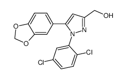 [5-benzo[1,3]dioxol-5-yl-1-(2,5-dichloro-phenyl)-1H-pyrazol-3-yl]-methanol Structure