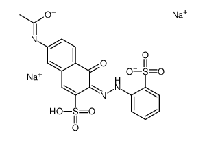 7-acetamido-4-hydroxy-3-[(2-sulphophenyl)azo]naphthalene-2-sulphonic acid, sodium salt Structure