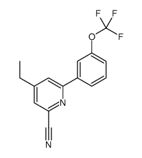 4-ethyl-6-[3-(trifluoromethoxy)phenyl]pyridine-2-carbonitrile结构式