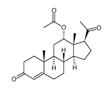 12α-acetoxy-pregn-4-ene-3,20-dione Structure