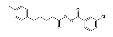 3-chlorobenzoic 5-(p-tolyl)pentanoic peroxyanhydride结构式