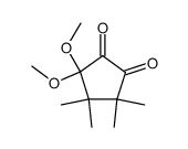 3,3-dimethoxy-4,4,5,5-tetramethyl-cyclopentane-1,2-dione结构式