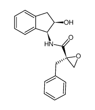 (2S)-2-benzyl-oxirane-N-[(1S,2R)-2-hydroxy-indan-1-yl]-2-carboxylic acid amide结构式