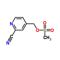 (2-Cyano-4-pyridinyl)methyl methanesulfonate结构式