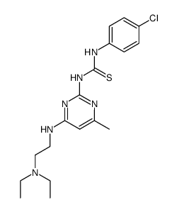 N-(4-chloro-phenyl)-N'-[4-(2-diethylamino-ethylamino)-6-methyl-pyrimidin-2-yl]-thiourea结构式