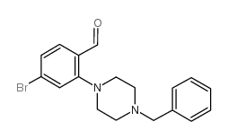 2-(4-苄基-1-哌嗪)-4-溴-苯甲醛结构式