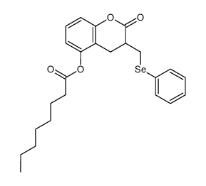 5-hydroxy-3-[(phenylseleno)methyl]hydrocoumarinoctanoate结构式