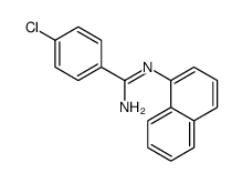 4-chloro-N'-naphthalen-1-ylbenzenecarboximidamide结构式