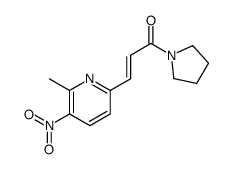 3-(6-methyl-5-nitropyridin-2-yl)-1-pyrrolidin-1-ylprop-2-en-1-one Structure