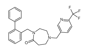 4-(2-Biphenylylmethyl)-1-{[6-(trifluoromethyl)-3-pyridinyl]methyl }-1,4-diazepan-5-one Structure