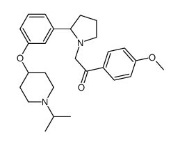 2-{2-[3-(1-Isopropyl-piperidin-4-yloxy)-phenyl]-pyrrolidin-1-yl}-1-(4-methoxy-phenyl)-ethanone Structure