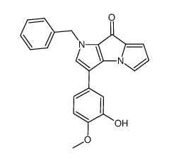 3-(3-hydroxy-4-methoxyphenyl)-1-benzylpyrrolo[2,3-b]pyrrolizin-8(1H)-one Structure