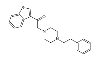 1-(1-benzothiophen-3-yl)-2-[4-(2-phenylethyl)piperazin-1-yl]ethanone结构式