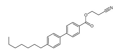 2-cyanoethyl 4-(4-heptylphenyl)benzoate结构式