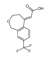 (E)-(8-trifluoromethyl-3,4-dihydro-1H-benzo[c]isooxepin-5-ylidene)acetic acid Structure