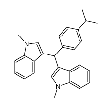 1-methyl-3-[(1-methylindol-3-yl)-(4-propan-2-ylphenyl)methyl]indole Structure