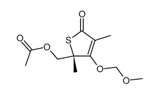 (S)-5-methylacetate-3,5-dimethyl-4-(methoxymethoxy)-5H-thiophen-2-one Structure