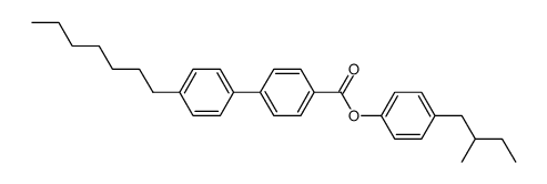 4'-Heptyl-(1,1'-biphenyl)-4-carboxylic acid, 4-(2-methylbutyl)phenyl ester Structure