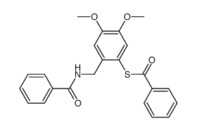 S,N-dibenzoyl-4,5-dimethoxy-2-mercaptobenzylamine结构式