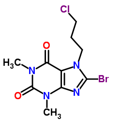 8-Bromo-7-(3-chloropropyl)-1,3-dimethyl-3,7-dihydro-1H-purine-2,6-dione结构式