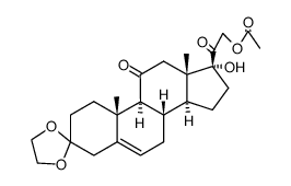 21-acetoxy-3,3-ethanediyldioxy-17-hydroxy-pregn-5-ene-11,20-dione Structure